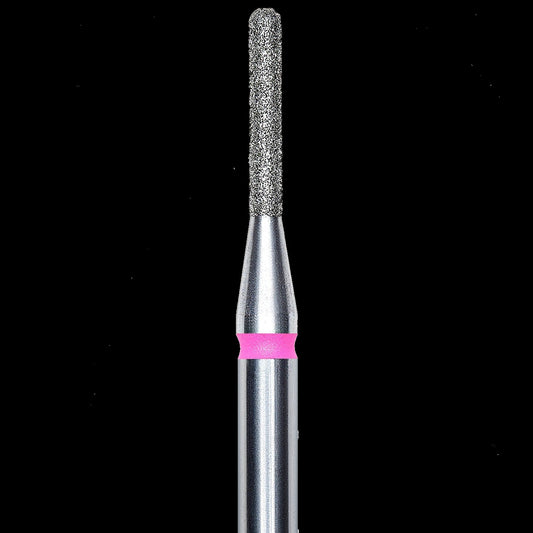 DIAMOND NAIL DRILL BIT, ROUNDED "CYLINDER", RED, HEAD DIAMETER 1.4/8MM (FA30R014/8) - STALEKS™ by kvadrat store