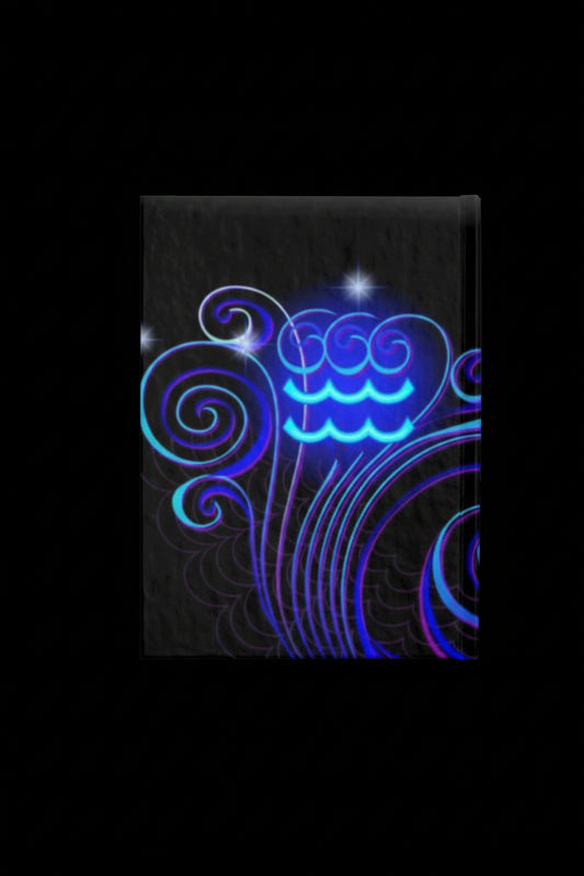 Bleu Aura: Aquarius Hard Cover Journal - Ruled Line - AetherLux.Shop