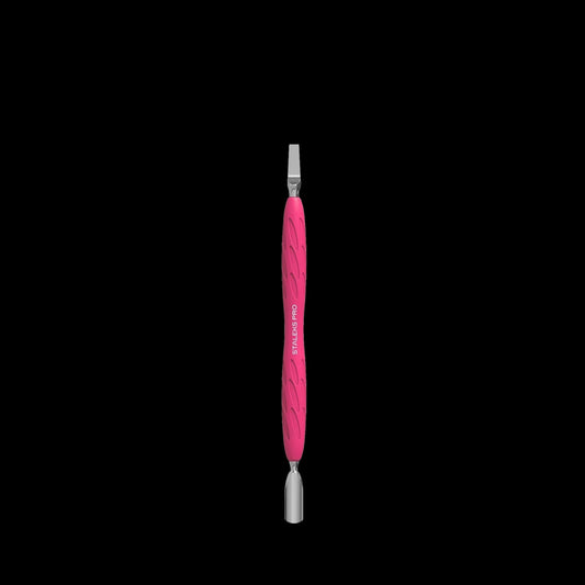 Manicure Pusher With Silicone Handle "Gummy" UNIQ 10 TYPE 5 (Narrow Rounded Pusher + Wide Blade) PQ-10/5- STALEKS by kvadrat store