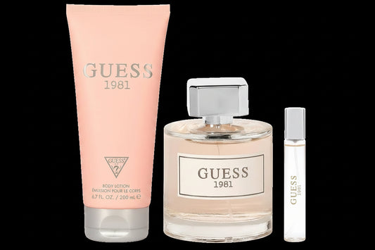 1981 By Guess For Women EDT Spray (3pc Gift Set) by perfumesandrea