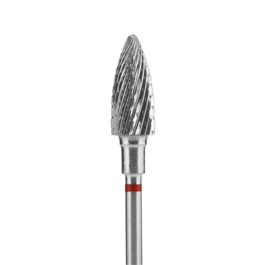 STALEKS - Carbide nail drill bit, "Pine Cone", red hard, 6/14mm (FT110r060/14) (#213)