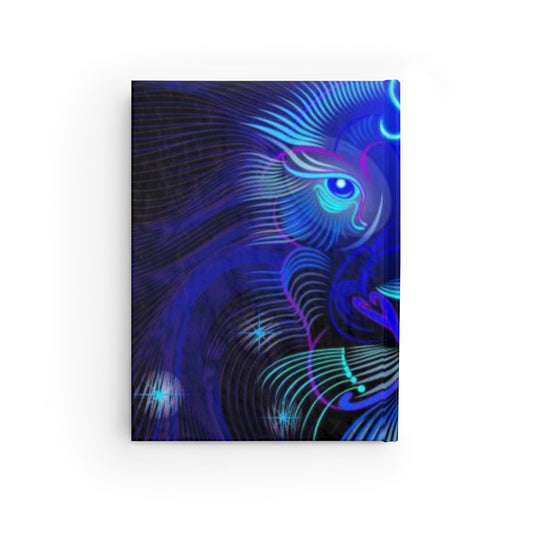 Bleu Aura: Leo Hard Cover Journal - Ruled Line - AetherLux.Shop
