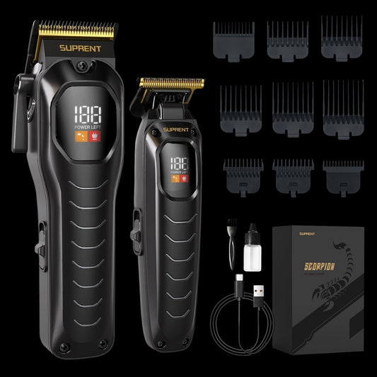 The Black Scorpion Clipper and Trimmer Set - HC226BX - AetherLux.Shop