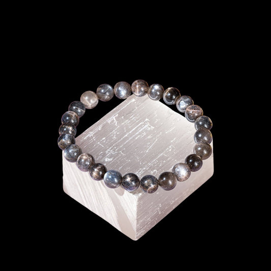 The Empath’s Cord Cutter – Black Moonstone Bracelet by Conscious Items