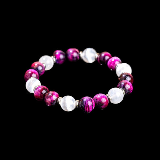 Shape Your Future – Pink Galaxy Tiger’s Eye Bracelet - AetherLux.Shop
