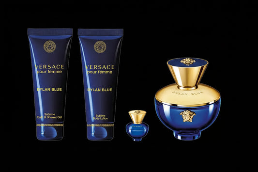 Dylan Blue By Versace For Women 4Pcs Set EDP Spray by perfumesandrea