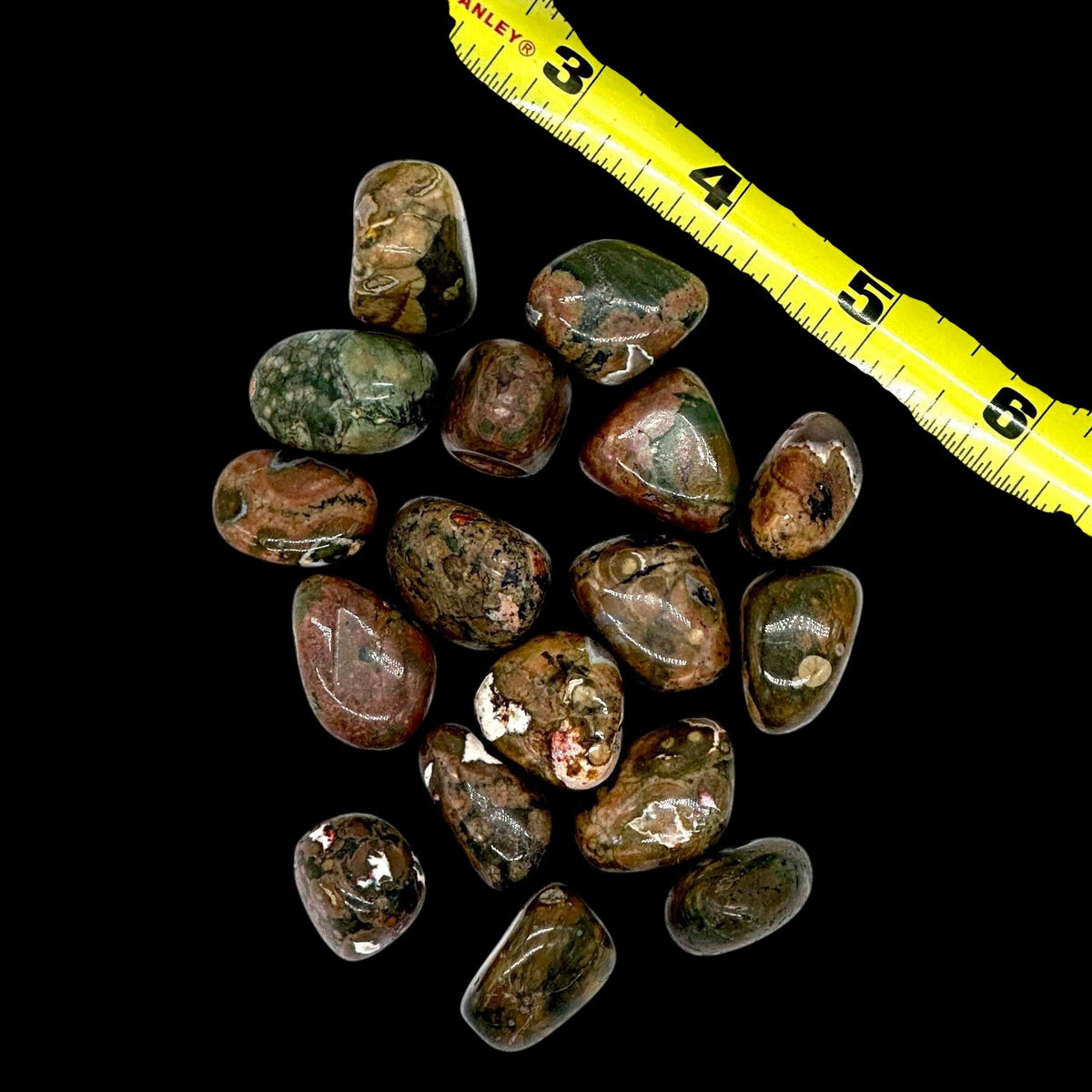 Rainforest Rhyolite Tumbled Stone - The Stone of Joy and Balance