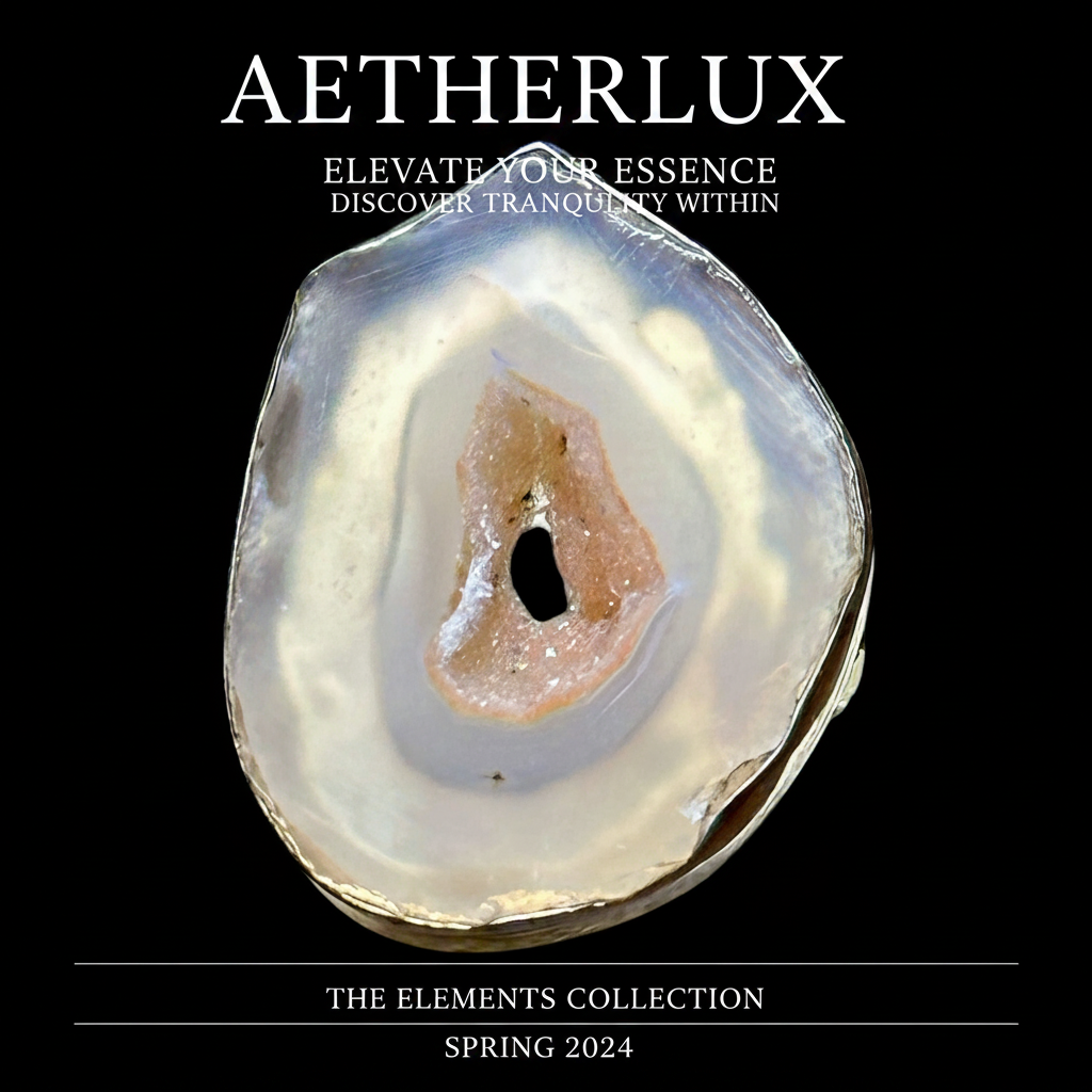 Geode with internal crystal structure on a black background