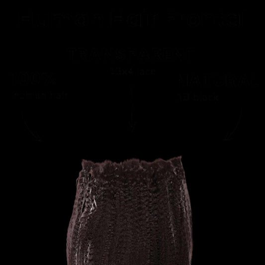 Kinky Straight 13x4 Transparent Lace Human Hair Frontal by Private Label