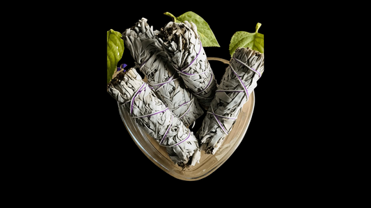 4" Sustainably Harvested - White Sage & Lavender - AetherLux.Shop