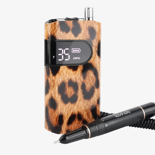 Wand™ Nail Drill - Leopard Print - 35,000 RPM Rechargeable