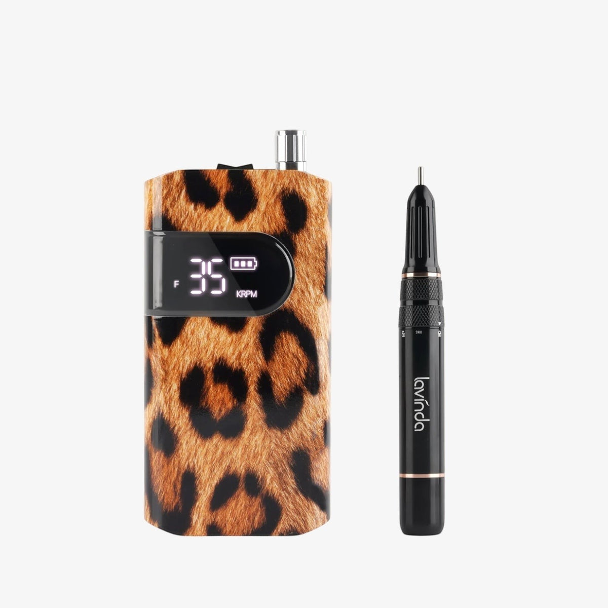 Wand™ Nail Drill - Leopard Print - 35,000 RPM Rechargeable by Lavinda