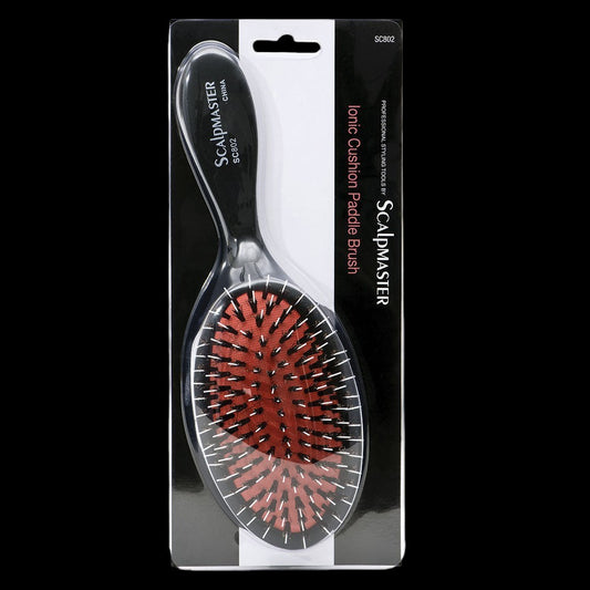 Scalpmaster Ionic Porcupine Boar Bristle Cushion Paddle Hair Brush by Beauty Supply 123 Outlet