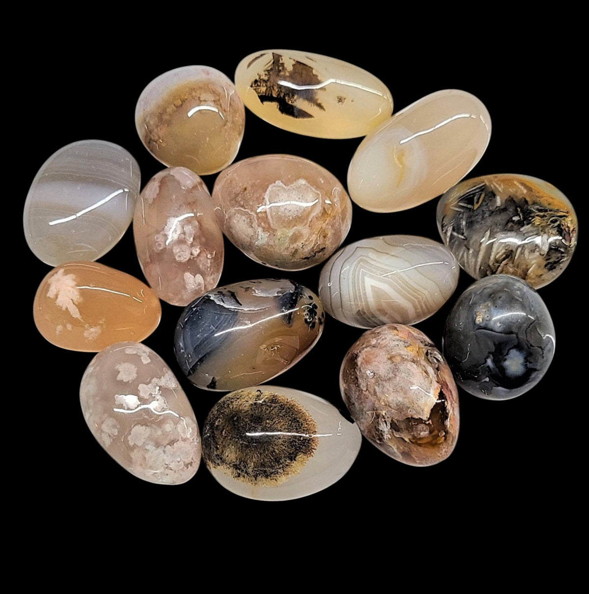 Mixed Agate Tumbled Stones (A Quality)