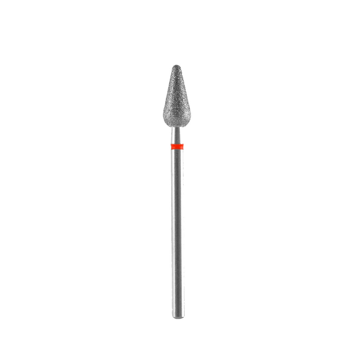 DIAMOND NAIL DRILL BIT, "ROUNDED PEAR", RED, HEAD DIAMETER 5/12MM (FA101R050/12) - STALEKS