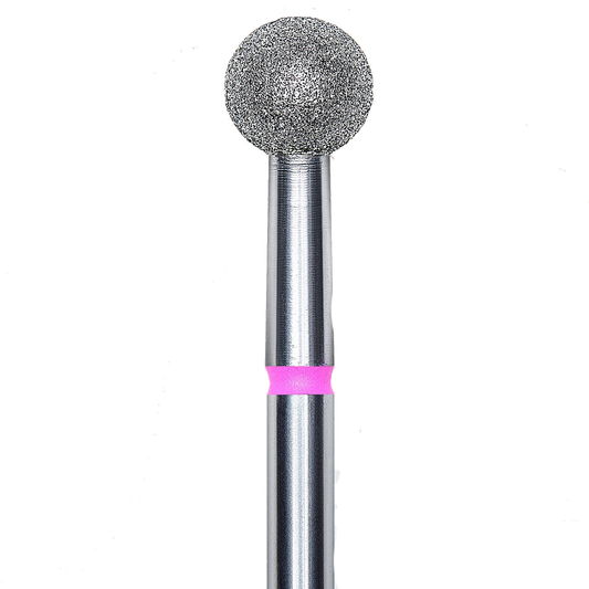 DIAMOND NAIL DRILL BIT, "BALL", RED, HEAD DIAMETER 5MM (FA01R050) - STALEKS™