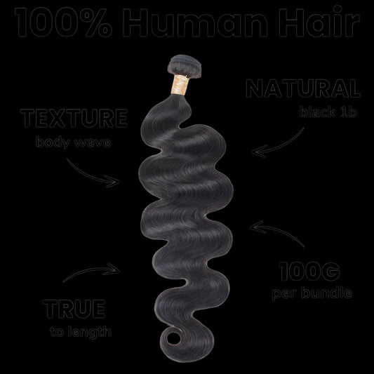 Brazilian Body Wave 100% Human Hair Bundles by Private Label