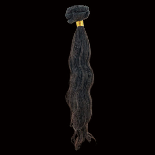 Indian Wavy Natural Black Clip-In 100% Human Hair Extensions by Private Label