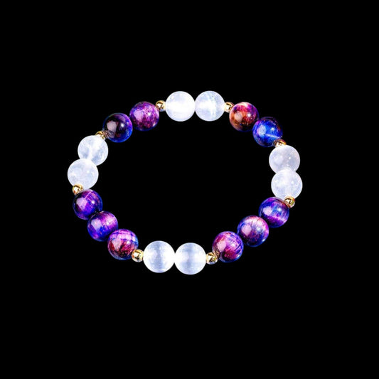 Cosmic Energy Amplifier - Galaxy Tiger’s Eye Bracelet - AetherLux.Shop