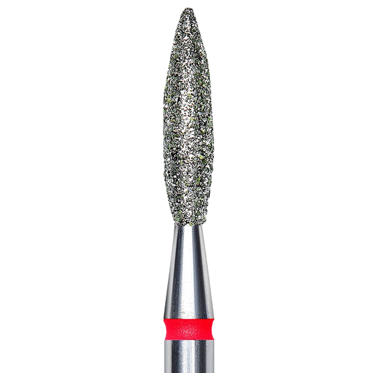 Staleks - Diamond Nail Drill Bit "Flame" Red, 2.3 mm (FA10R023/10)