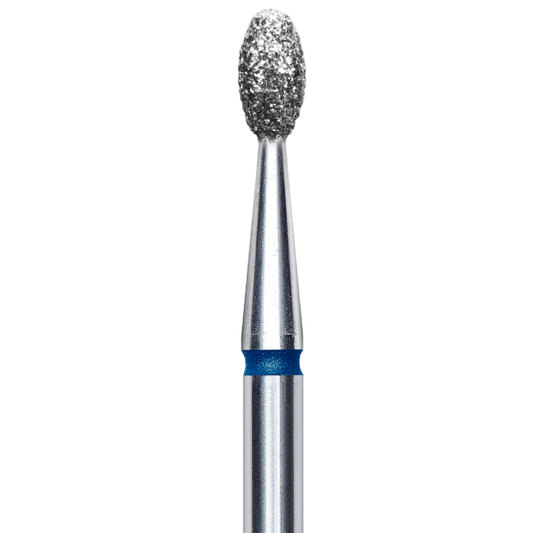 DIAMOND NAIL DRILL BIT, "OLIVE", BLUE, HEAD DIAMETER 2.5 MM/WORKING PART 5 MM (FA130B025/5) - STALEKS™