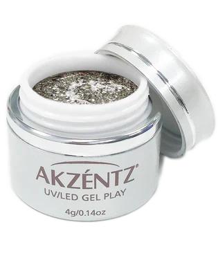 Akzentz - Gel Play - Glitz Pewter Quartz, 4g