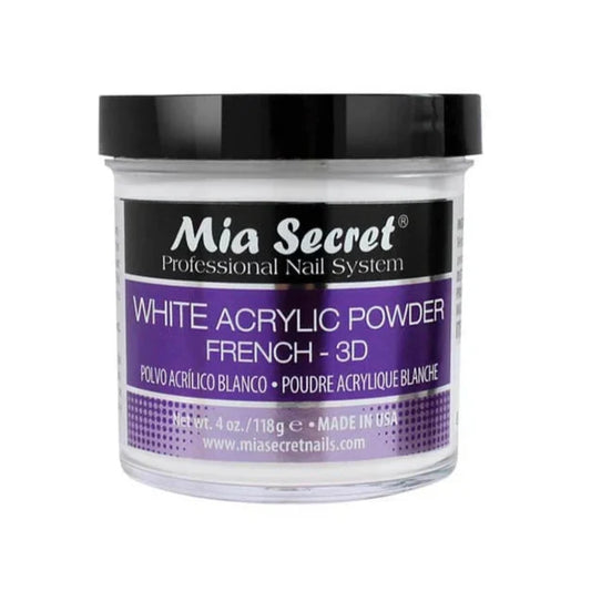 Mia Secret - White Acrylic Powder, 2oz, 4oz and 8oz