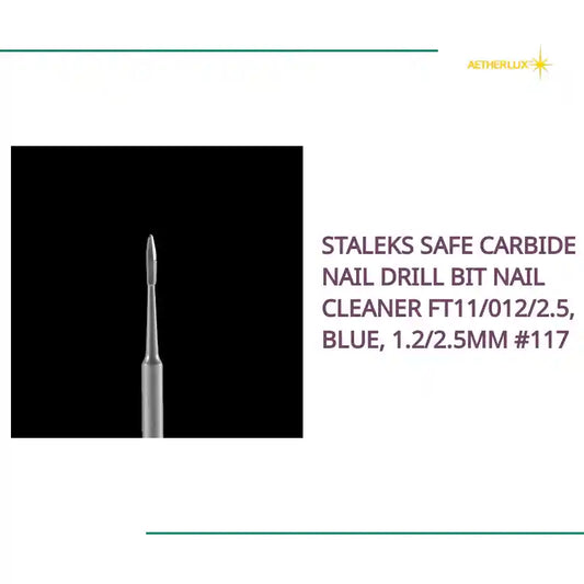 STALEKS Safe Carbide Nail Drill Bit Nail Cleaner FT11/012/2.5, Blue, 1.2/2.5mm #117 by@Outfy