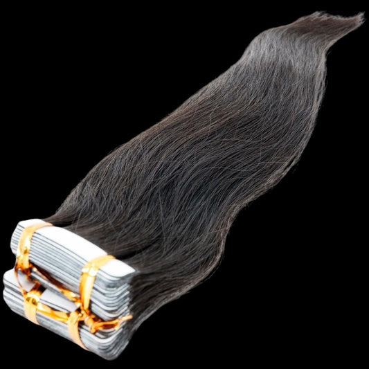 Raw Straight 100% Human Hair Tape In Extensions by Private Label