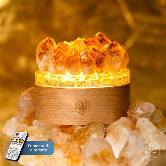 Turn My Life to Gold - Midas Citrine Lamp - AetherLux.Shop