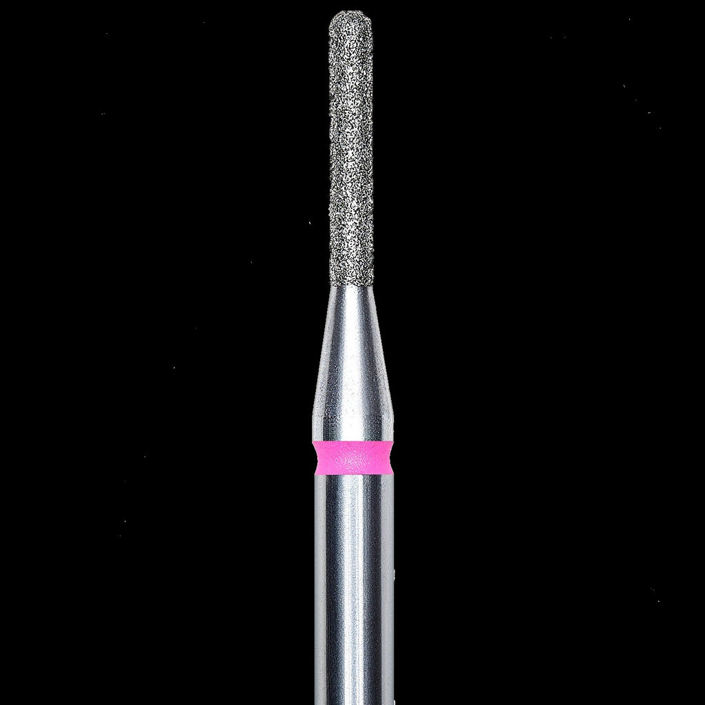 DIAMOND NAIL DRILL BIT, ROUNDED "CYLINDER", RED, HEAD DIAMETER 1.4/8MM (FA30R014/8) - STALEKS™ by kvadrat store