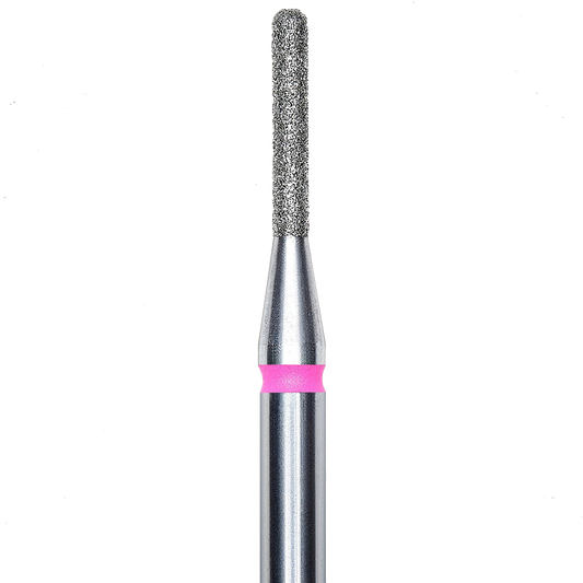 DIAMOND NAIL DRILL BIT, ROUNDED "CYLINDER", RED, HEAD DIAMETER 1.4/8MM (FA30R014/8) - STALEKS™