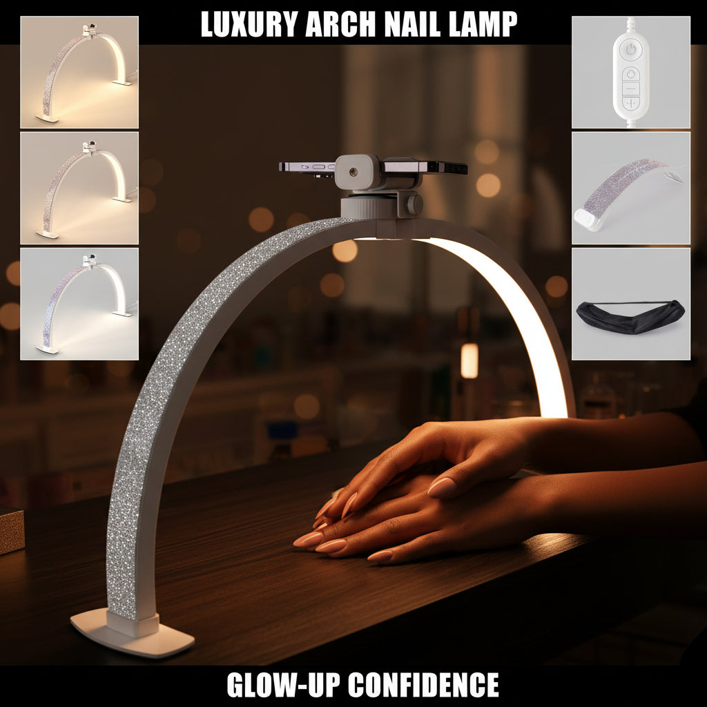 ArcGlow™ Half Moon Foldable Nail Lamp - Diamond - 3000–6000K Adjustable by Lavinda