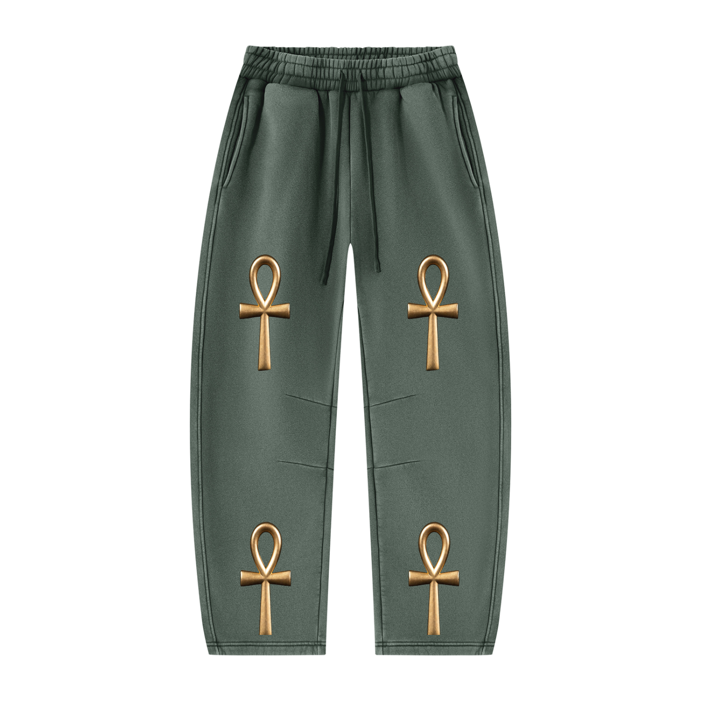 Unisex Vintage Wash Barrel Leg Fleece Sweatpants