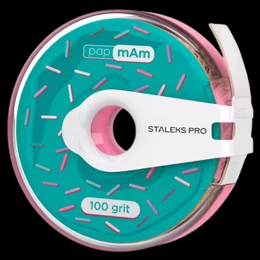 STALEKS PRO EXPERT NAIL FILE REFILL ROLL WHITE DISPOSABLE ABRASIVE TAPE PAPMAM IN A PLASTIC CASE ATC-STALEKS™ by kvadrat store