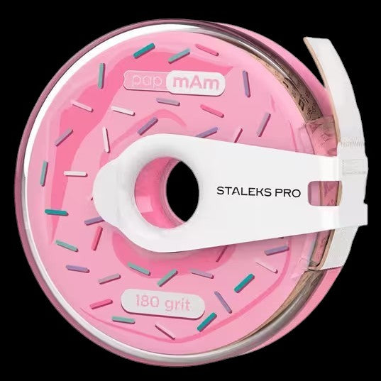 STALEKS PRO EXPERT NAIL FILE REFILL ROLL WHITE DISPOSABLE ABRASIVE TAPE PAPMAM IN A PLASTIC CASE ATC-STALEKS™ by kvadrat store