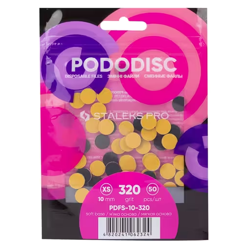 STALEKS PRO XS PODODISC DISPOSABLE FILES SOFT BASE FOR PEDICURE DISC 10MM (50 PCS) PDFS-10- STALEKS™ by kvadrat store