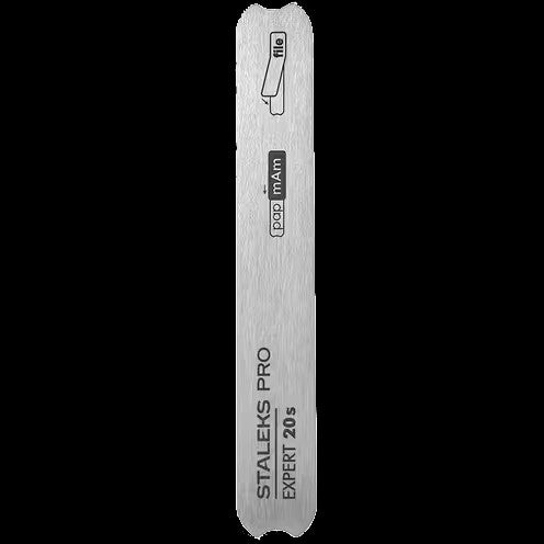 STALEKS PRO EXPERT 20S POPMAM NAIL FILE STRAIGHT METAL BASE 130 MM MBE-20S- STALEKS™ by kvadrat store