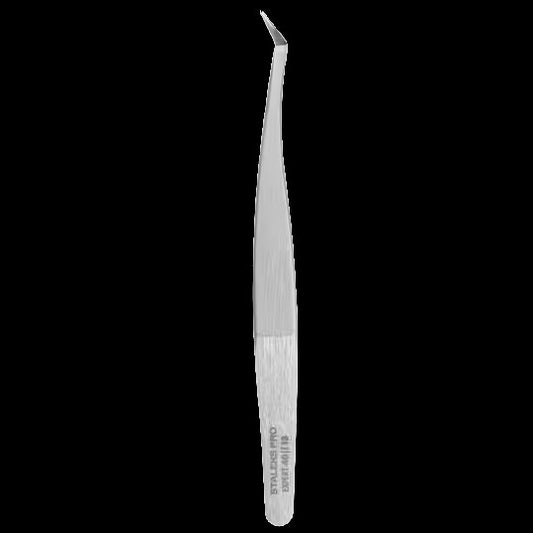 STALEKS PRO EXPERT 40 TYPE 13 PROFESSIONAL EYELASH TWEEZERS CURVED L-SHAPED, 40' TE-40/13 - STALEKS™ by kvadrat store