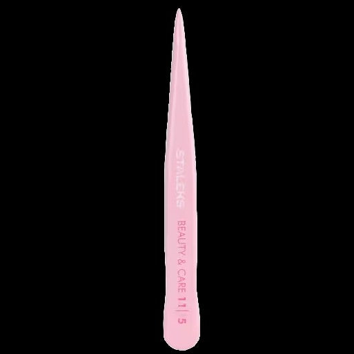 STALEKS BEAUTY & CARE 11 TYPE 5 EYEBROW TWEEZERS WIDE STRAIGHT PINK TBC-11/5 - STALEKS™ by kvadrat store