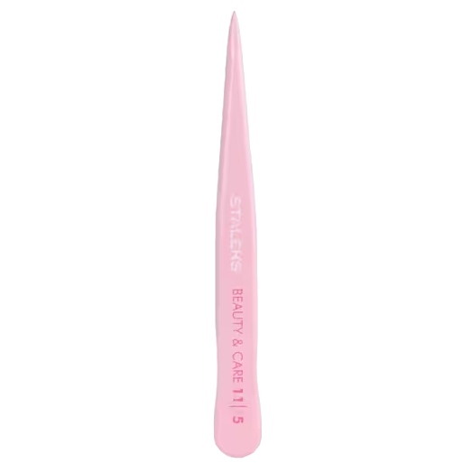 STALEKS BEAUTY & CARE 11 TYPE 5 EYEBROW TWEEZERS WIDE STRAIGHT PINK TBC-11/5 - STALEKS™ by kvadrat store
