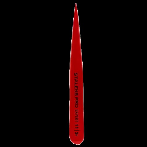 STALEKS PRO EXPERT 11 TYPE 5R EYEBROW TWEEZERS (POINT) RED TE-11/5R - STALEKS™ by kvadrat store