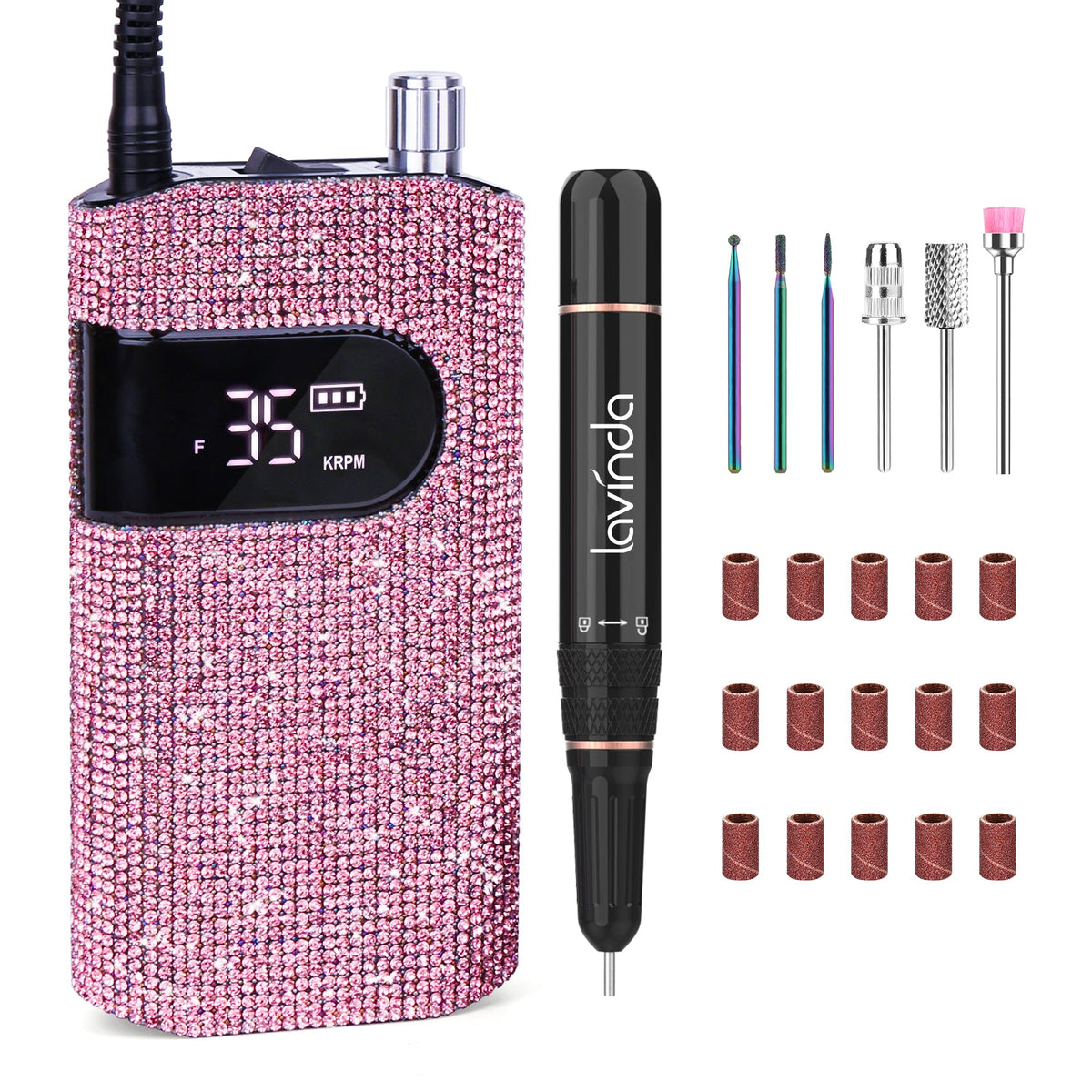 Wand™ Nail Drill - Pink Diamond - 35,000 RPM Rechargeable