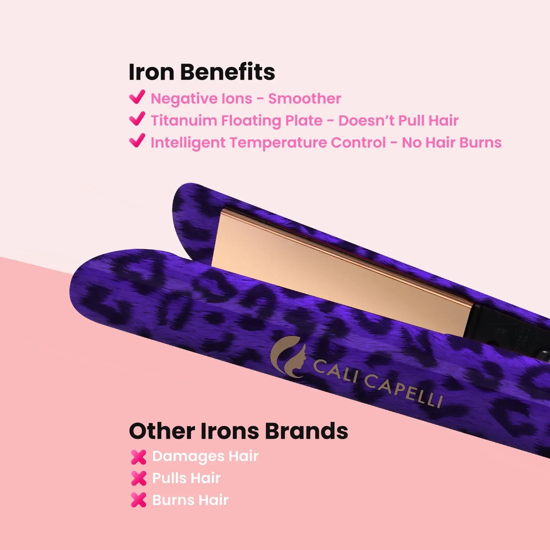 Limited: Pro-Series 1″ Titanium Hair Straightener Leopard by Calicapelli Hair Tools by VYSN