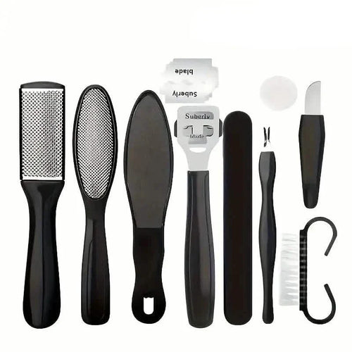 10-Piece Set: Stainless Steel Foot Care Kit - Portable Pedicure & Manicure Set by DailySale