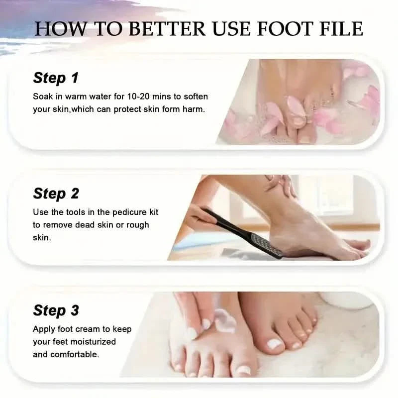 10-Piece Set: Stainless Steel Foot Care Kit - Portable Pedicure & Manicure Set by DailySale