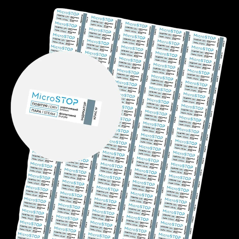 MicroStop Sterilization Control Indicators 100 pcs/sheet by kvadrat store