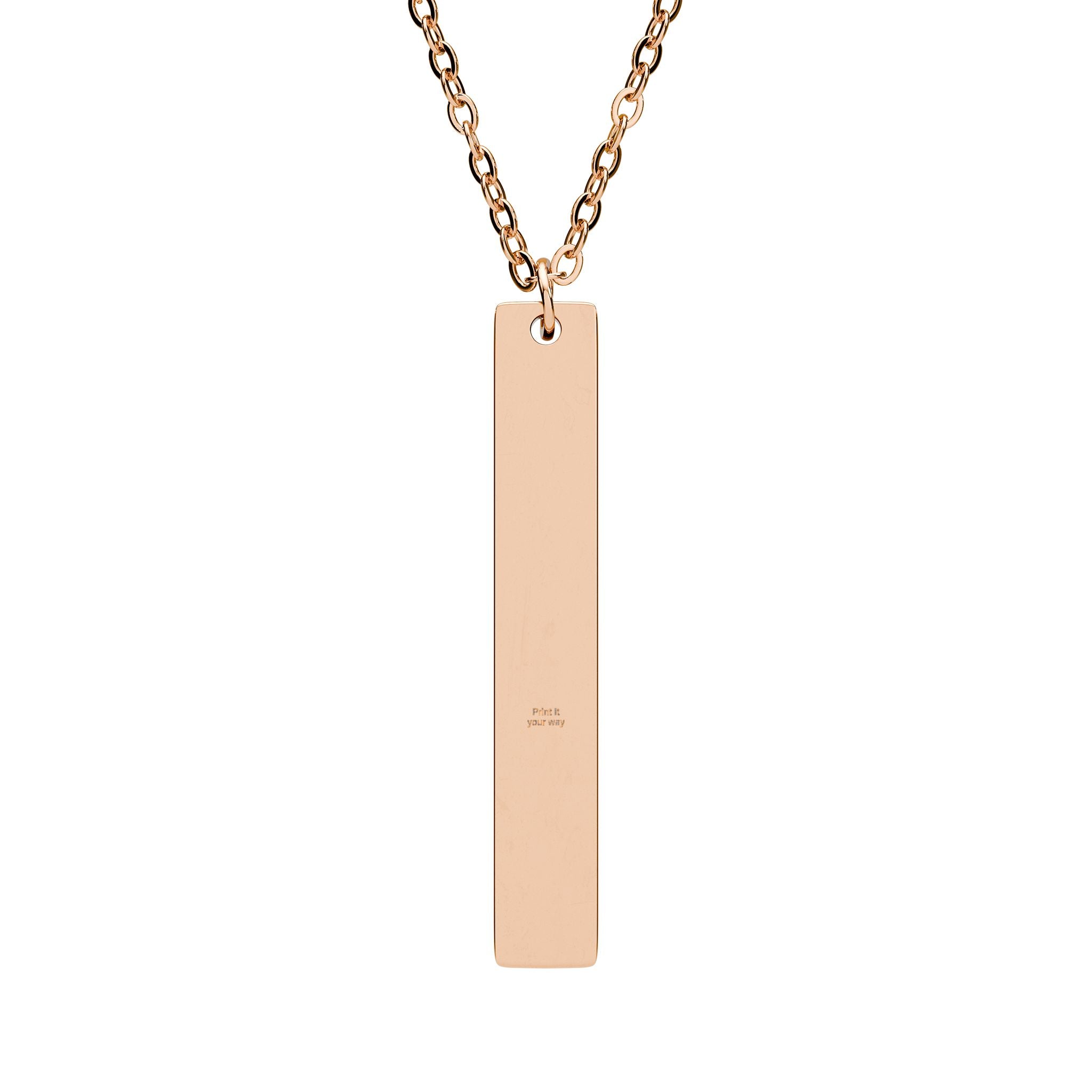 Personalized Vertical Bar Necklace, Custom Engraved Jewelry, Unique Gift for Her, Minimalist Necklace, Birthday, Anniversary, Love Token