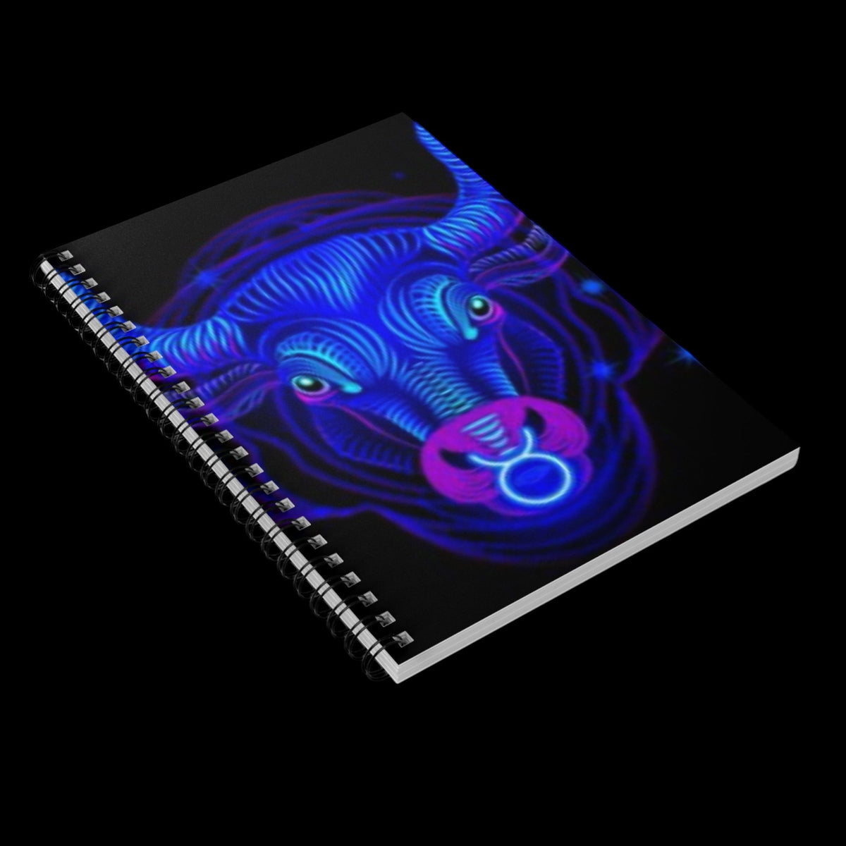 Bleu Aura: Taurus Spiral Notebook - Ruled Line - AetherLux.Shop