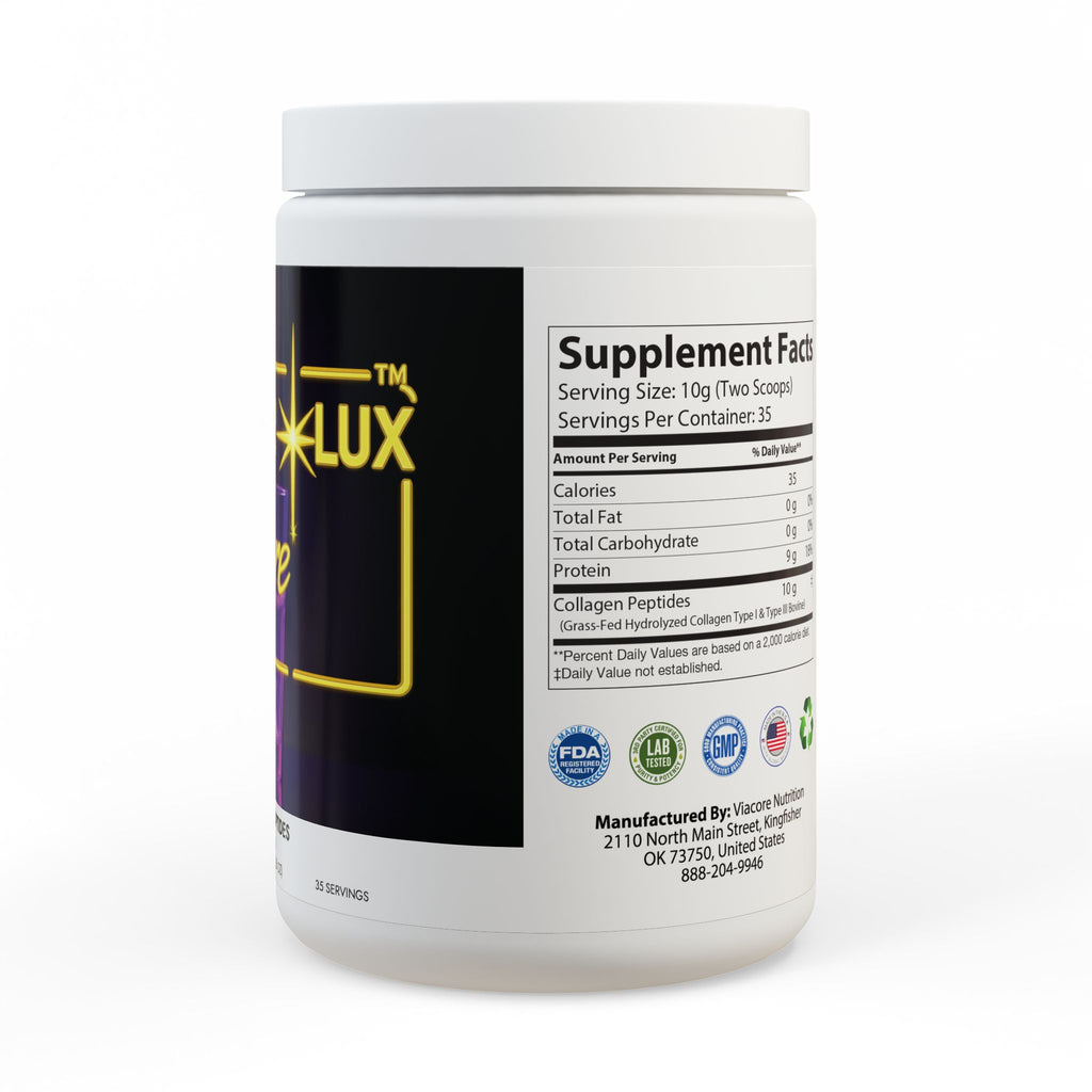 AetherLux Collagen Peptides Type I & III Supplement (350g, 12.3oz)